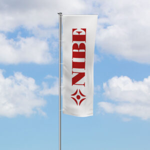 Hissfahne MIT Ausleger<br>1,5 x 4 m